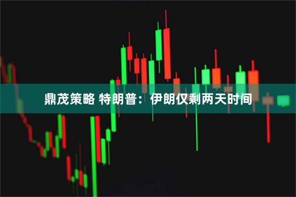 鼎茂策略 特朗普：伊朗仅剩两天时间